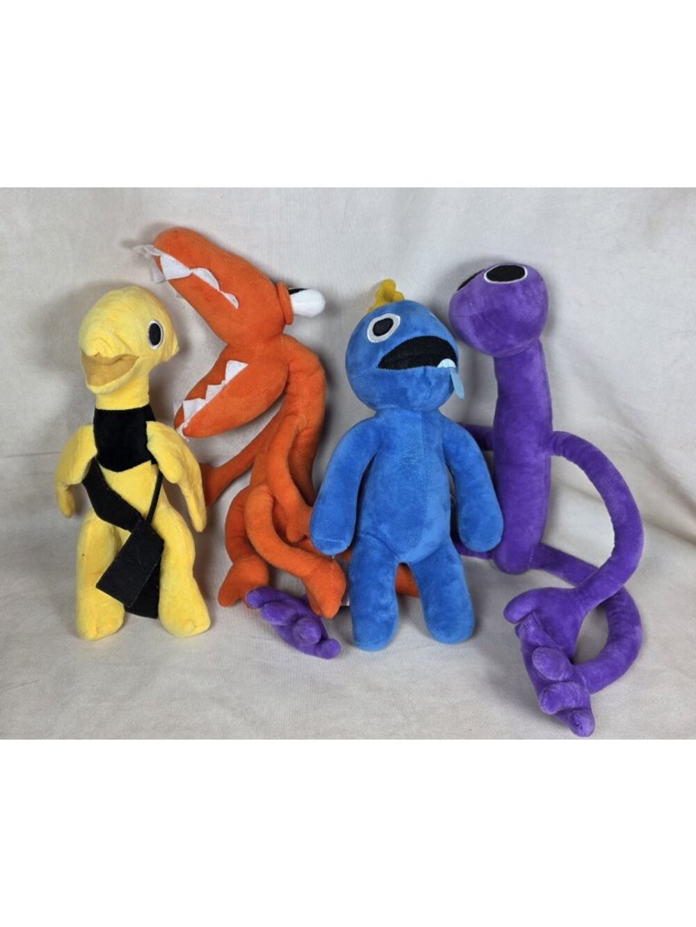 Rainbow Friends- Plush Lot 4 Multicolor Stuffed Dolls Figures Toys READ